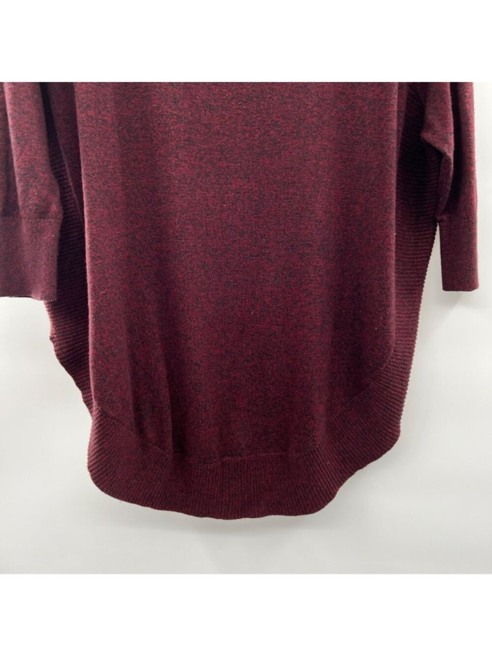 Express Women's Lightweight Sweater 3/4 Sleeve Maroon/Black Size Small - Picture 2 of 9